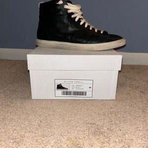 Oliver Cabell Black and White High-Top Sneakers